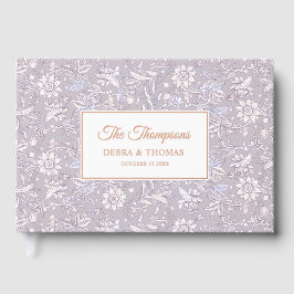 Personalized Wedding French Toile Pink Floral Gästebuch