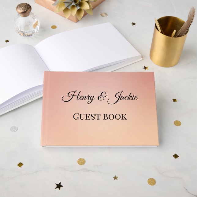 Personalized Wedding Guest Book Gästebuch (Vorderseite Offen)