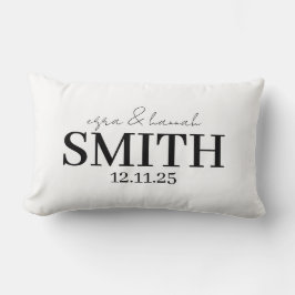 Personalized Wedding Pillow, Last Name & Date Lendenkissen
