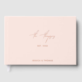 Personalized Wedding Reception Signing Book Pink Gästebuch