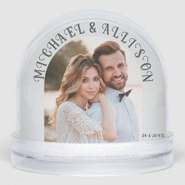 Personalized Wedding Snow Globe – 2 Photo Keepsake Schneekugeln