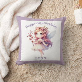 Personalized Whimsical Floral Fairy Kissen