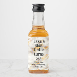 Personalized Whiskey Bottle Label – Birthday Party Alkoholflaschenetikett