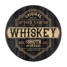 Personalized Whiskey on the Rocks Liquor Label Bar