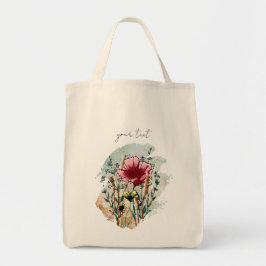 Personalized Wildflower Paint Splatter Tote Bag Tragetasche