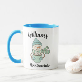 Personalized Winter Hot Chocolate Mug – Snowman Tasse