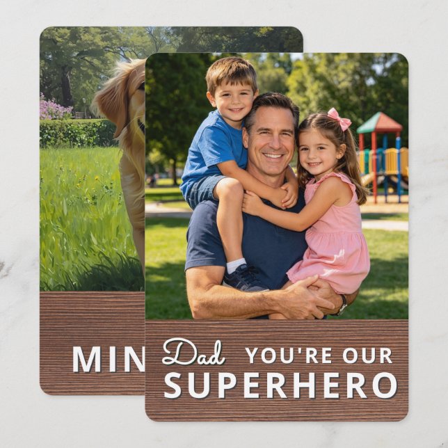 Personalized with 2 Photos and Text Einladung (Vorne/Hinten)