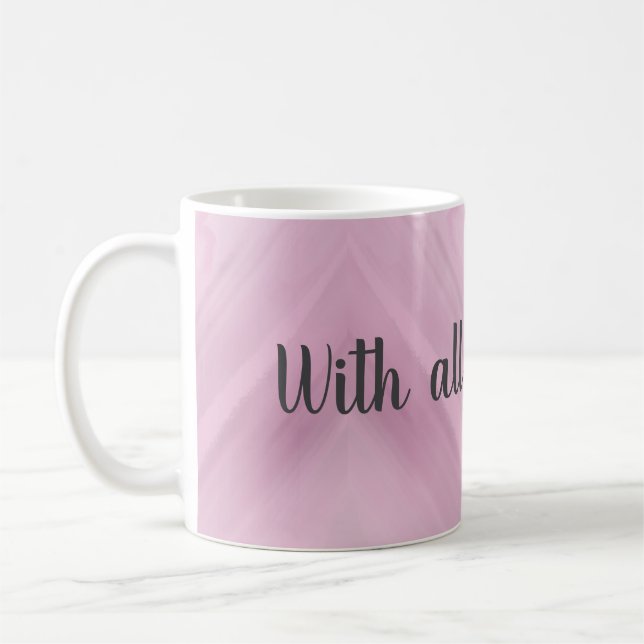 Personalized With My Love Cute Heart Mug  (Gauche)