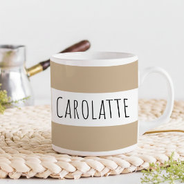 Personalized With Name Custom Latte Kaffeetasse