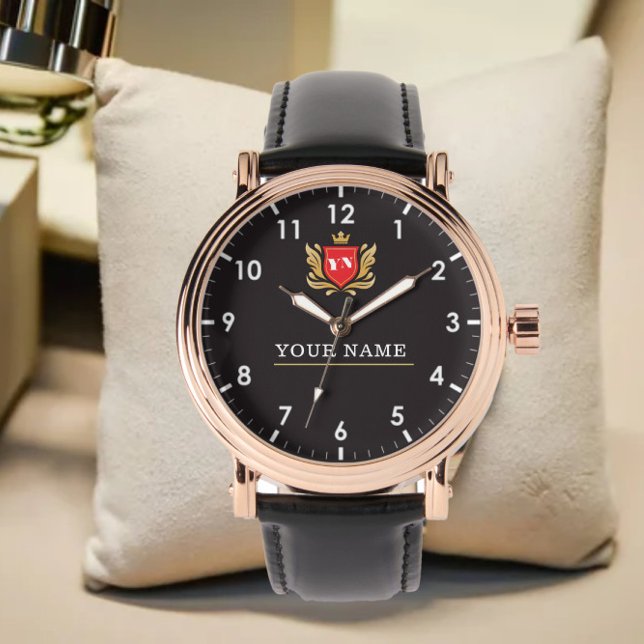 Personalized with names and initials in Monogram  Armbanduhr (Von Creator hochgeladen)