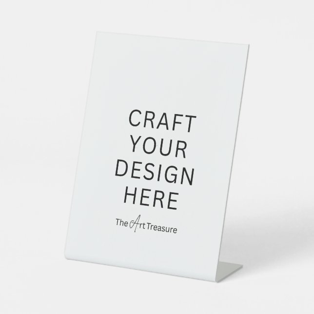 Personalized with Your Design, Logo, Message  Sockelschild (Vorderseite)