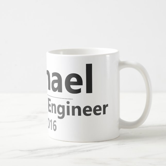 Personalized Work Mug – Custom Name & Job Title Gi Kaffeetasse (Rechts)