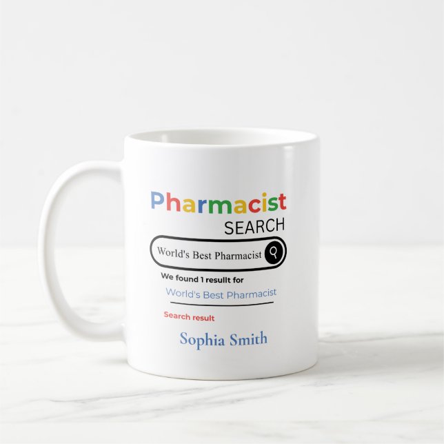 Personalized World’s Best Pharmacist Search Result Kaffeetasse (Links)
