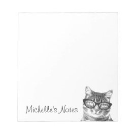 Personalized writing notepads for cat lover notizblock
