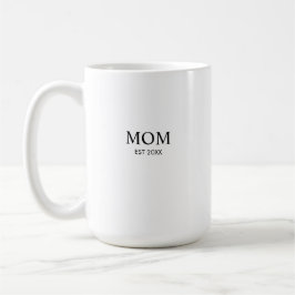 Personalized Year Established Minimalist Mom Kaffeetasse