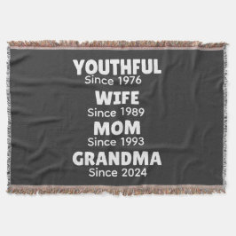 Personalized Year Youthful Wife Mom Grandma,  Decke