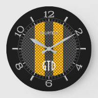 Personalized Yellow Carbon Style Racing Stripes