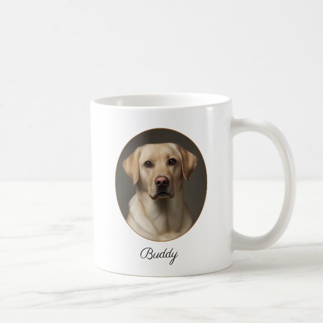 Personalized Yellow Labrador by My Side Kaffeetasse (Rechts)