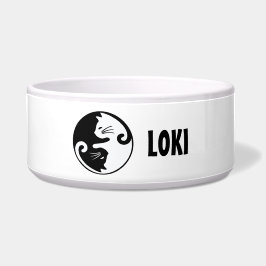 Personalized Ying Yang Cat Napf