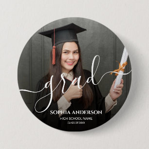 personalizedGraduate Simple Modern Script Classic Button