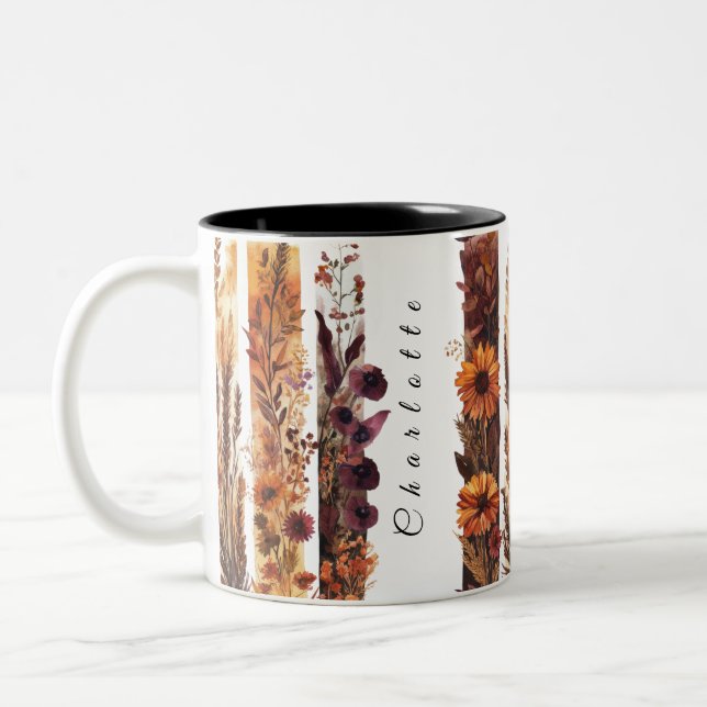 PersonalizedWildblumenMug 3 Zweifarbige Tasse (Links)