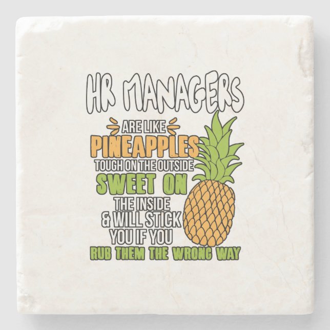 Personalmanager sind wie Ananas. Steinuntersetzer (Vorderseite)