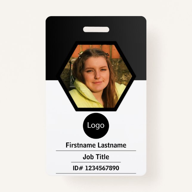 Personalnummer des Unternehmens, Foto Logo-Bar-Cod Ausweis (Vorderseite)