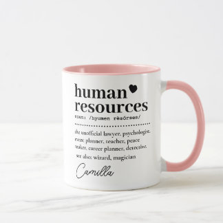 Personalschätzungsgeschenk, Definition der Humanre Tasse