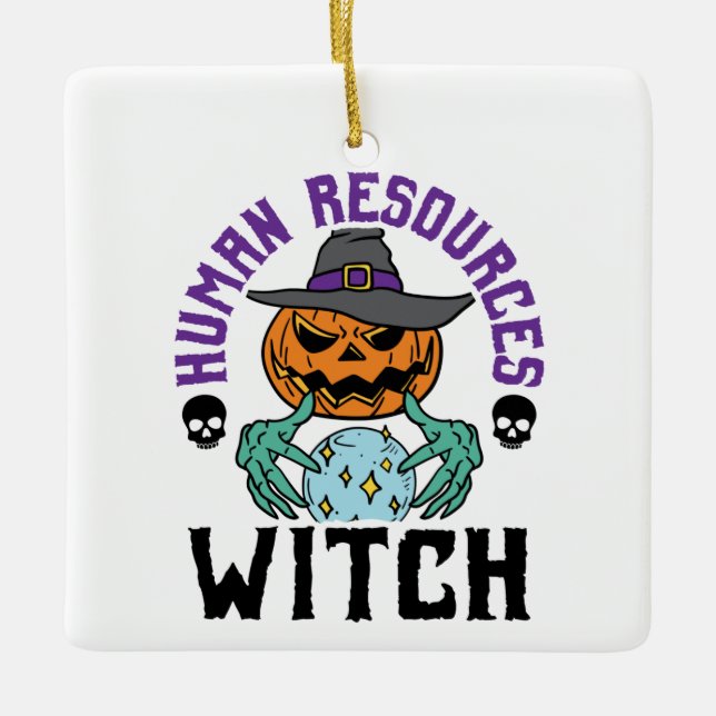 Personalwesen — HR Halloween Keramikornament (Vorderseite)