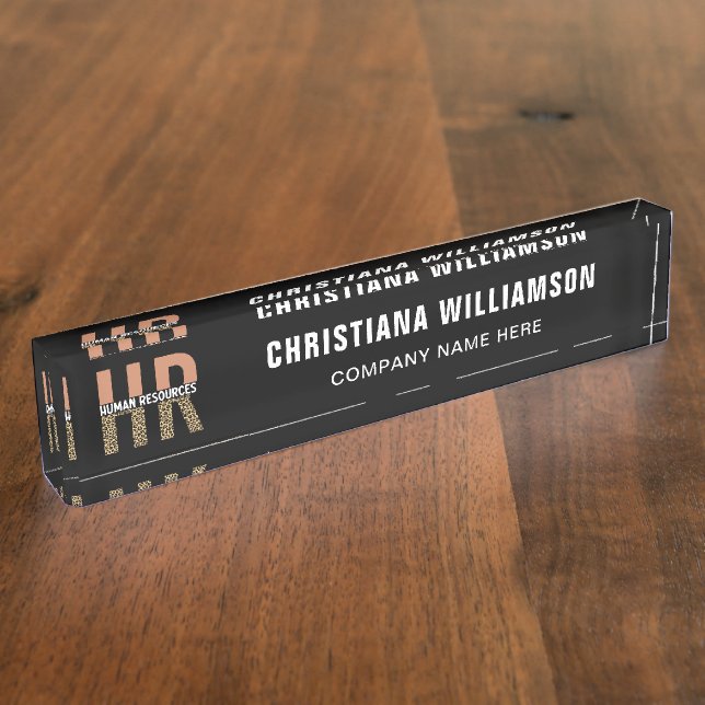 Personalwesen Leopard Print HR Custom Namensplakette (Seite)