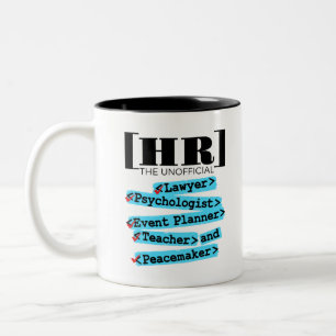 Personalwesen Unbürokratische und sonnige Persona Zweifarbige Tasse