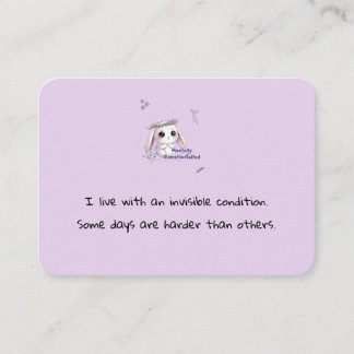 Personalzied Support Contact Card with Bunny  Visitenkarte