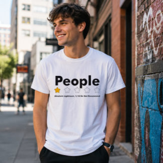 Personen: 1‑Sterne Bewertung T-Shirt