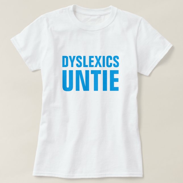Personen mit Lesestörung lösen sich T-Shirt (Design vorne)