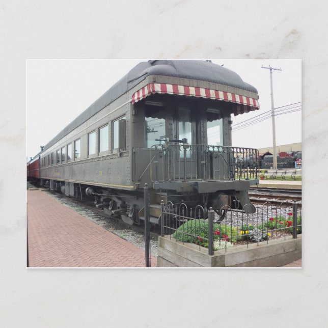 Personenkraftwagen.  Straßburger Eisenbahn Postkarte (Vorderseite)