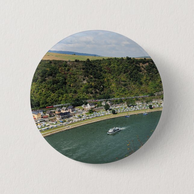 Personenzug an der Loreley Button (Vorderseite)