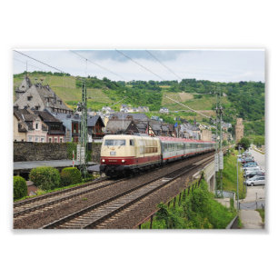 Personenzug in Oberwesel Fotodruck