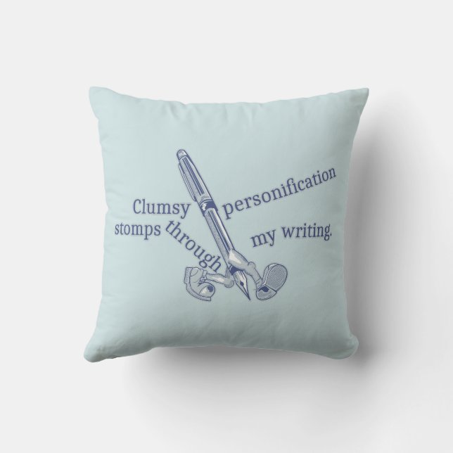 Personification Funny Creative Writing Kissen (Rückseite)
