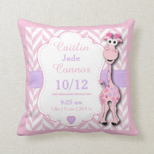 Personifizieren Sie - Baby-Rosa-Giraffe Kissen