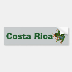 Personifizieren Sie Costa Rica roten mit Augen Autoaufkleber