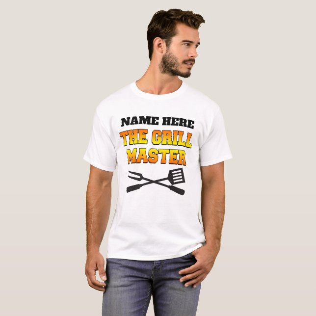 Personifizieren Sie den Grill-Meister T-Shirt (Vorne ganz)