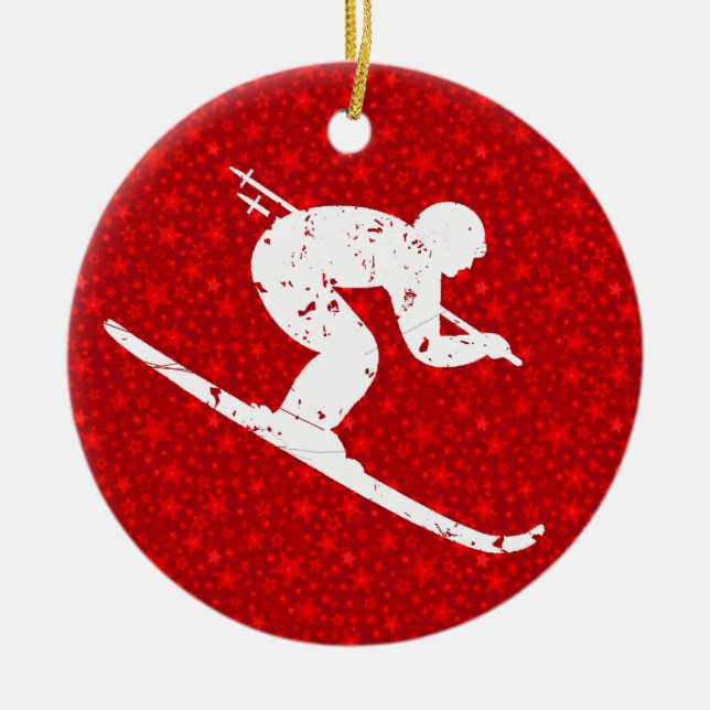 Personifizieren Sie es, Skifahrer Keramikornament (Vorne)