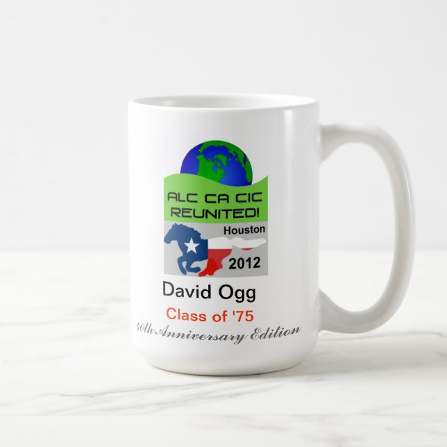 Personifizieren Sie Ihr Houston 2012 40. Kaffeetasse (Rechts)