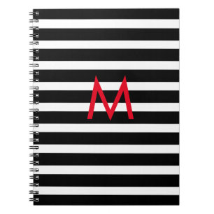 Personifizieren Sie Ihren Notizbuch BW-Streifen Notizblock