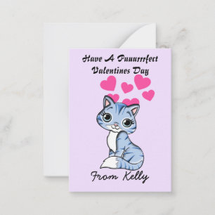 Personifizieren Sie Kätzchen-Valentinstag-Karten Mitteilungskarte