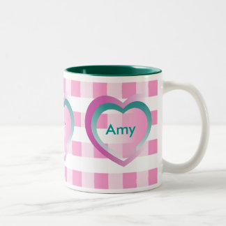 Personifizieren Sie Kindernamen-rosa Zweifarbige Tasse