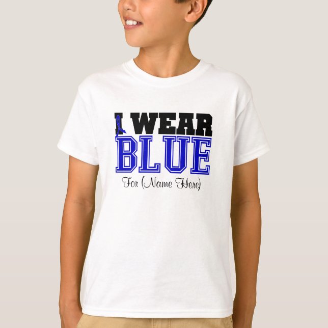 Personifizieren Sie mich tragen blaues T-Shirt (Vorderseite)