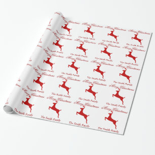 Personifizieren Sie modernes rotes Geschenkpapier