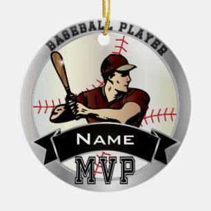 Personifizieren Sie MVP-Baseball Keramik Ornament