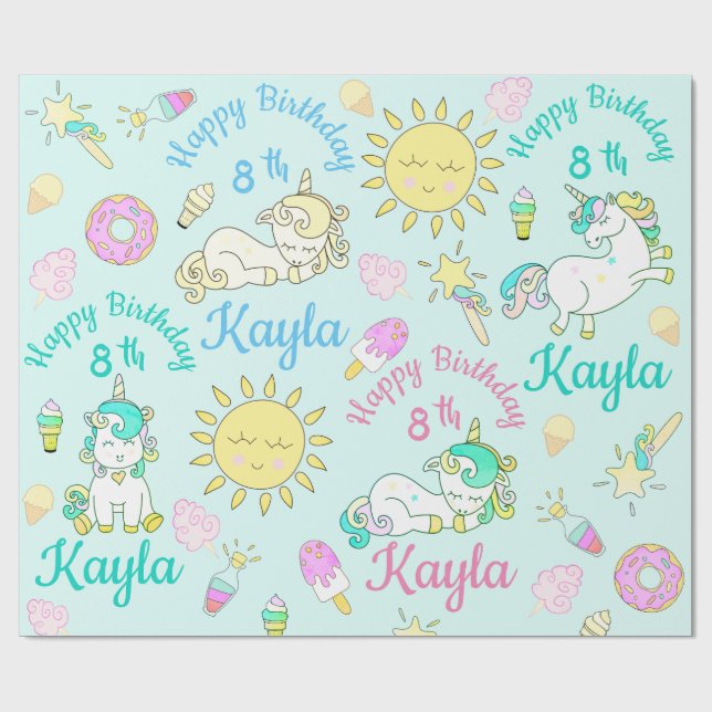 Personifizieren Sie Nameu. Geschenkpapier (Flach)